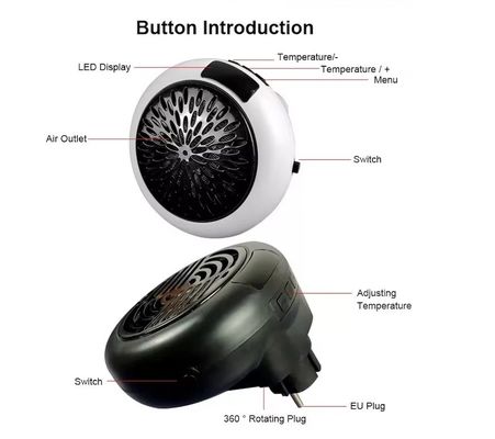Elektroheizung für den Haushalt Smart 900W mit verstellbarem Thermostat und Fernbedienung