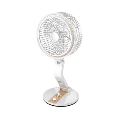 Roter Wiederaufladbarer Tisch Personal Space USB Mini Portable Fan mit LED-Licht für das Home Office