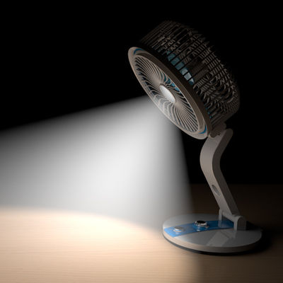Roter Wiederaufladbarer Tisch Personal Space USB Mini Portable Fan mit LED-Licht für das Home Office