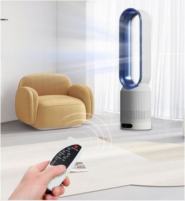 Kommerzieller elektrischer Turmventilator mit Touchscreen-Fernbedienung und blattlosem Design