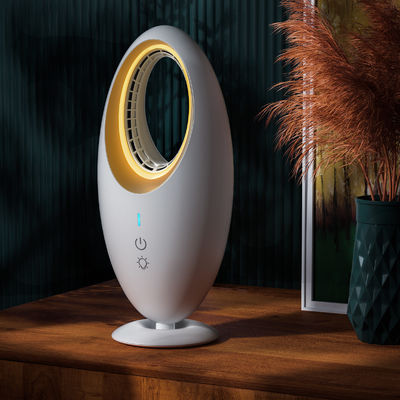 Elektrischer Ventilator leise automatische Mini-Ladung 2-in-1 Desktop Bladeless Ventilator mit Licht