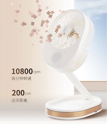 Logo kundenspezifischer kleiner tragbarer Klappventilator zum Laden von Desktops im Außenbereich