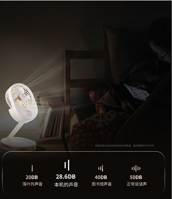Logo kundenspezifischer kleiner tragbarer Klappventilator zum Laden von Desktops im Außenbereich