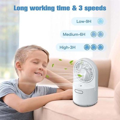 2 in 1 Mini-Ventilator Luftbefeuchter Tragbarer Ventilator mit Funktion Wiederaufladbarer USB-Elektroventilator