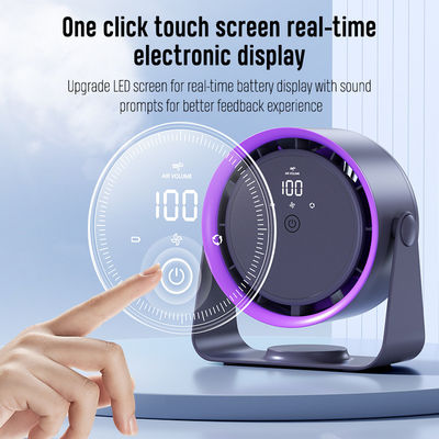 Kühllösung 2 in 1 Elektrischer Tischventilator mit Touch-Display-Steuerung und 5-Geschwindigkeits-Anpassung