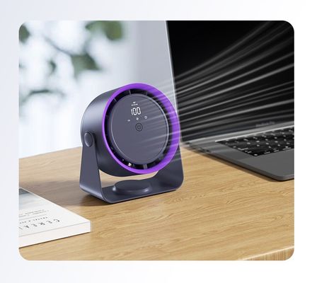 Kühllösung 2 in 1 Elektrischer Tischventilator mit Touch-Display-Steuerung und 5-Geschwindigkeits-Anpassung
