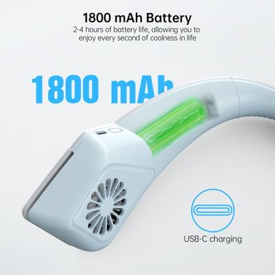 USB-Wiederaufladbarer Halsventilator mit 18650-Batterie 1800mAh und bladeless Design