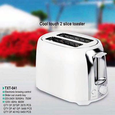 750 Watt leistungsfähiger Toaster aus Edelstahl mit kühlem Touch und mechanischer Timersteuerung