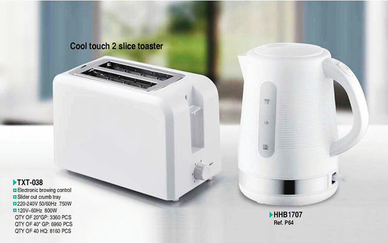 750 Watt leistungsfähiger Toaster aus Edelstahl mit kühlem Touch und mechanischer Timersteuerung