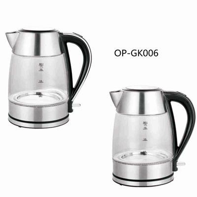 Kabellose elektrische Wasserkocher 220V elektrische Glas mechanische OEM Teekannen