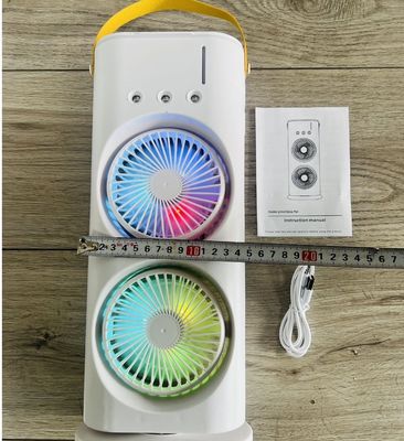 6 Rotary Vane USB-Leitung Stromversorgung Doppel-End Sprühventilator für wiederaufladbare Home Office