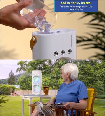 6 Rotary Vane USB-Leitung Stromversorgung Doppel-End Sprühventilator für wiederaufladbare Home Office