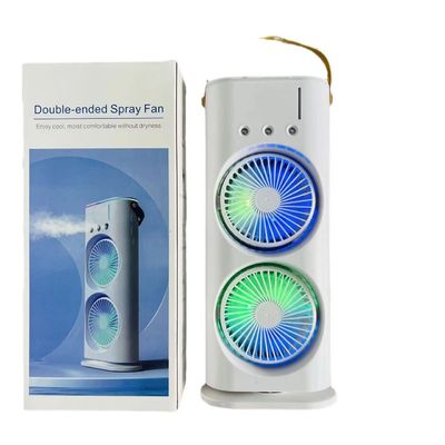 Doppelkopf-Sprühventilator Luftbefeuchter Kühlraum-Klimaanlage für Desktop-Kühlung