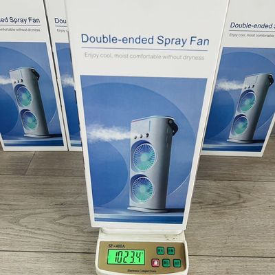 Doppelkopf-Sprühventilator Luftbefeuchter Kühlraum-Klimaanlage für Desktop-Kühlung