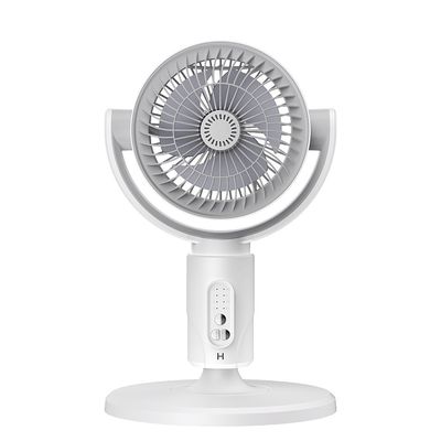 Einstellbare Höhe 4000mA Portable USB Wiederaufladbare Stehventilator mit Zeitrahmen Led-Lampe Licht