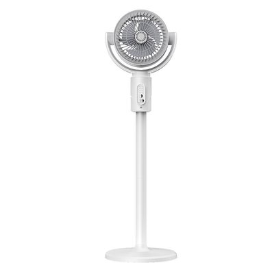 Einstellbare Höhe 4000mA Portable USB Wiederaufladbare Stehventilator mit Zeitrahmen Led-Lampe Licht