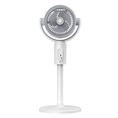 Einstellbare Höhe 4000mA Portable USB Wiederaufladbare Stehventilator mit Zeitrahmen Led-Lampe Licht