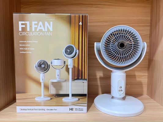 Einstellbare Höhe 4000mA Portable USB Wiederaufladbare Stehventilator mit Zeitrahmen Led-Lampe Licht