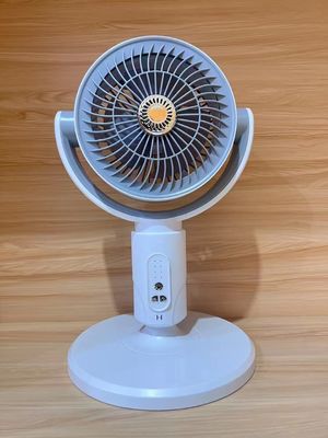 Einstellbare Höhe 4000mA Portable USB Wiederaufladbare Stehventilator mit Zeitrahmen Led-Lampe Licht