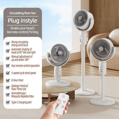 FLOOR Installation 4000mA USB Wiederaufladbarer Bodenventilator mit verstellbarer Höhe