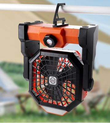 6-Zoll-Portable Outdoor Wiederaufladbare Deckenventilator mit LED-Licht und KEINE Fernbedienung