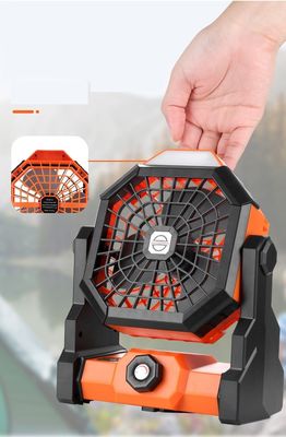 6-Zoll-Portable Outdoor Wiederaufladbare Deckenventilator mit LED-Licht und KEINE Fernbedienung