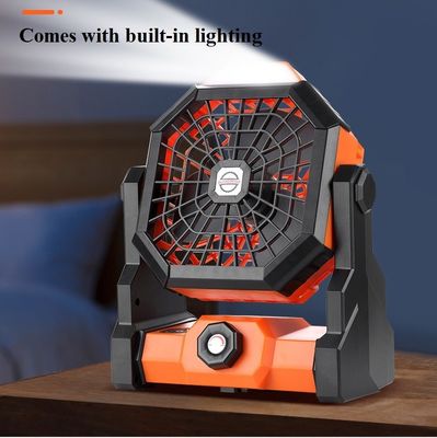 6-Zoll-Portable Outdoor Wiederaufladbare Deckenventilator mit LED-Licht und KEINE Fernbedienung