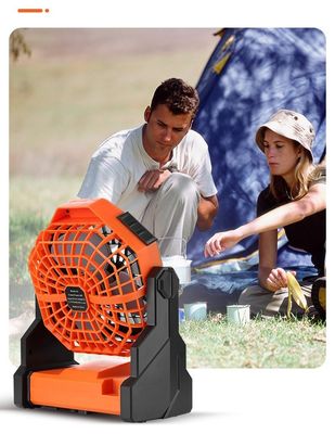 6-Zoll-Portable Outdoor Wiederaufladbare Deckenventilator mit LED-Licht und KEINE Fernbedienung