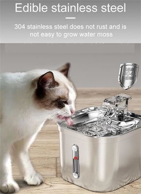 OEM 2.2l Edelstahl Katzenwasserfütterung Elektro-Smart-Haustierwasserspender Logo OEM