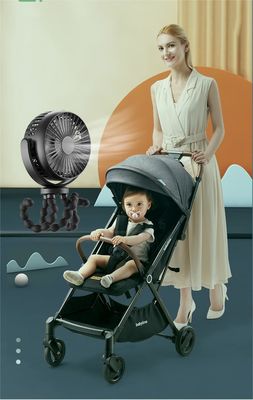 Handheld Mini Personal Fan Vielseitig USB Wiederaufladbares Kinderwagenventilator für den Haushalt