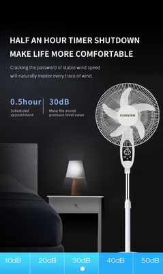 Fernbedienung 16 Zoll tragbarer vertikaler Solarventilator mit LED-Glühlampen und -Panels