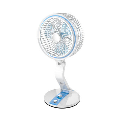 USB-Akkuscharge Portable Folding Table Fan mit Kühlluftfunktion und LED-Licht