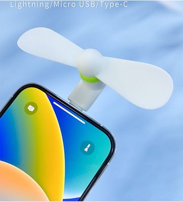 Klappbare tragbare Handyventilator TPE ABS Material 2 in 1 für iPhone Android