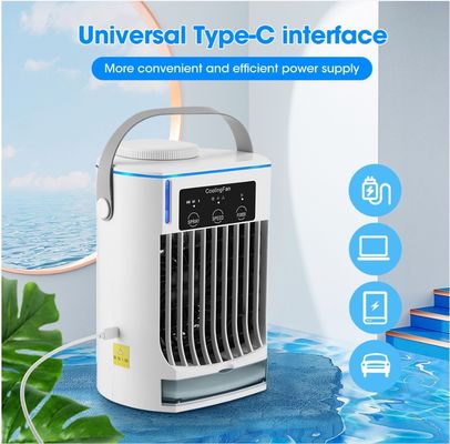 Elektrische Mini-Klimaanlage Tragbare Kühlventilator für Büro Tisch 2 PC Wasserkühlung