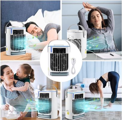Elektrische Mini-Klimaanlage Tragbare Kühlventilator für Büro Tisch 2 PC Wasserkühlung