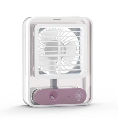 USB Wiederaufladbare 420g Desktop Tischstand Luftkühler Klimaanlage Ventilator mit LED-Licht