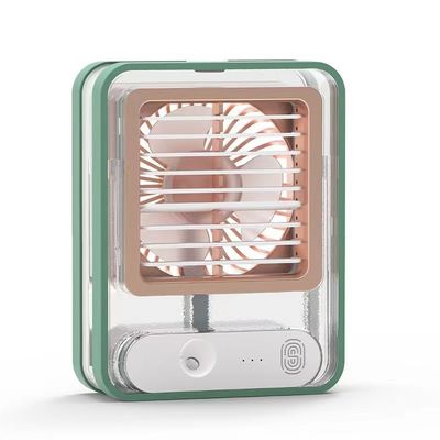 USB Wiederaufladbare 420g Desktop Tischstand Luftkühler Klimaanlage Ventilator mit LED-Licht