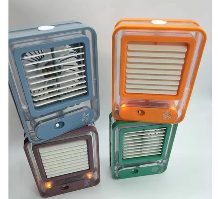 USB Wiederaufladbare 420g Desktop Tischstand Luftkühler Klimaanlage Ventilator mit LED-Licht