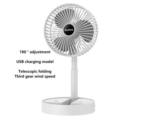 Schreibtisch-Büro USB-Ladung Klappventilator Teleskopventilator Mini-Portabel elektrischer Ventilator Kunststoff