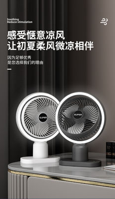 Private Mold NO 6-Zoll-Portable Electric Fan mit USB-Rotation und wiederaufladbarer Batterie