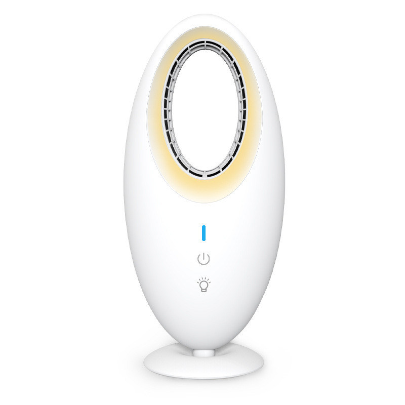 Elektrischer Ventilator leise automatische Mini-Ladung 2-in-1 Desktop Bladeless Ventilator mit Licht
