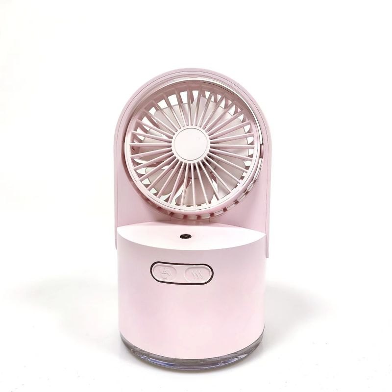 2 in 1 Mini-Ventilator Luftbefeuchter Tragbarer Ventilator mit Funktion Wiederaufladbarer USB-Elektroventilator