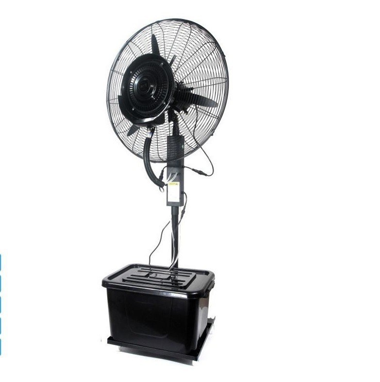 Elektrische Industrieventilator Bodenbefeuchter Luftkühlung Stehende Sprühen Wassernebelventilator
