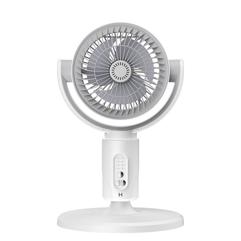 Einstellbare Höhe 4000mA Portable USB Wiederaufladbare Stehventilator mit Zeitrahmen Led-Lampe Licht
