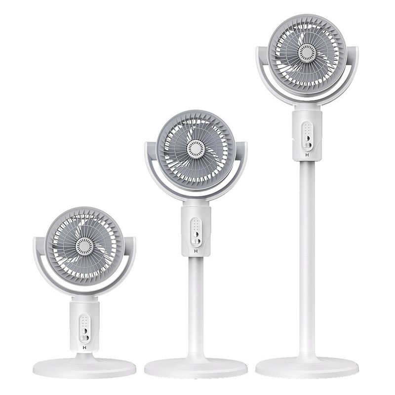 FLOOR Installation 4000mA USB Wiederaufladbarer Bodenventilator mit verstellbarer Höhe
