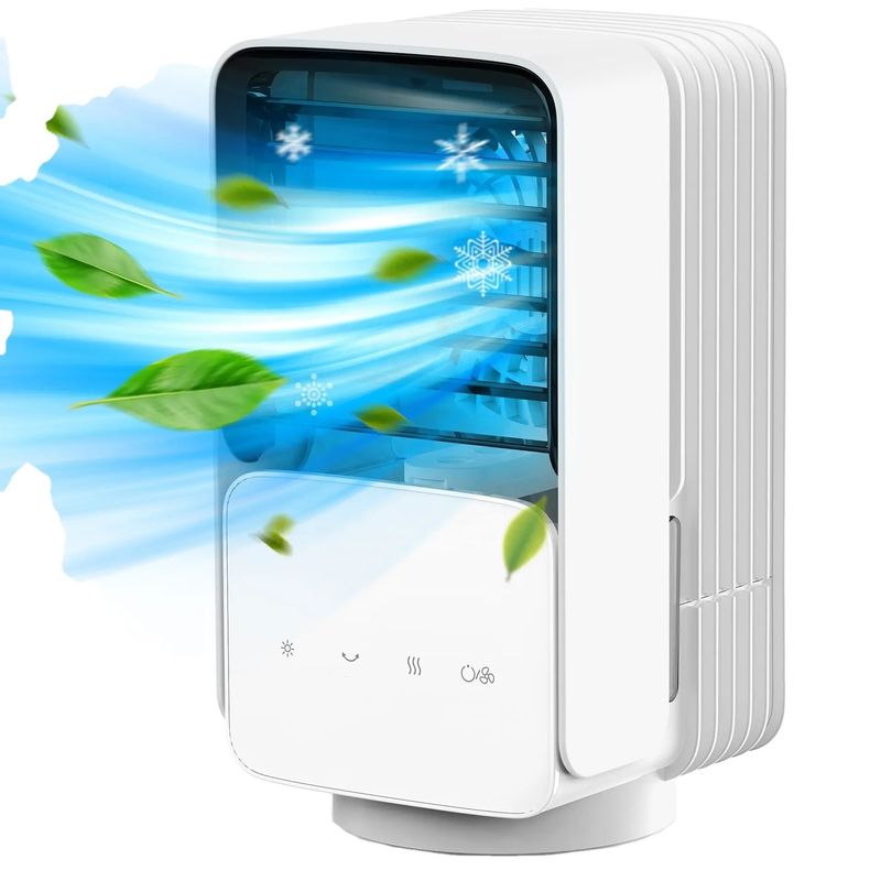 Portabler Verdampfungsluftkühler für Bürozimmer 3 Windmodi Niedrig/Med/Hoch USB-betrieben
