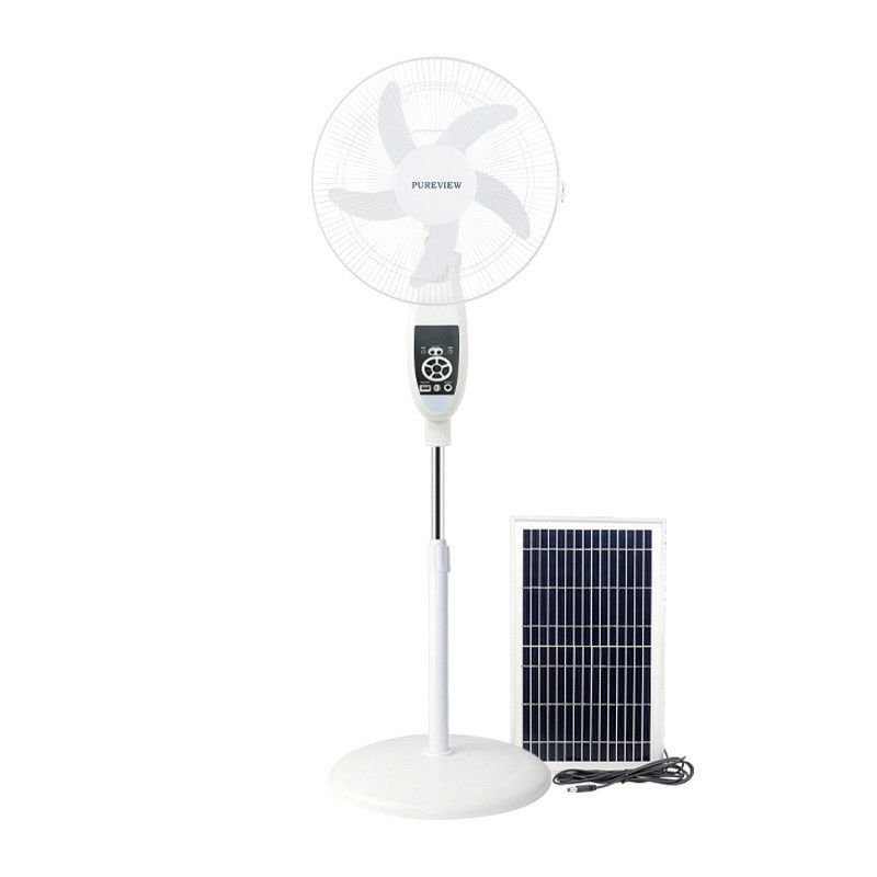 Hochgeschwindigkeits-Solar-Wiederaufladbare Gleichstrom-Ventilatoren mit Fernbedienung und 16-Zoll-Elektrostand-Ventilator