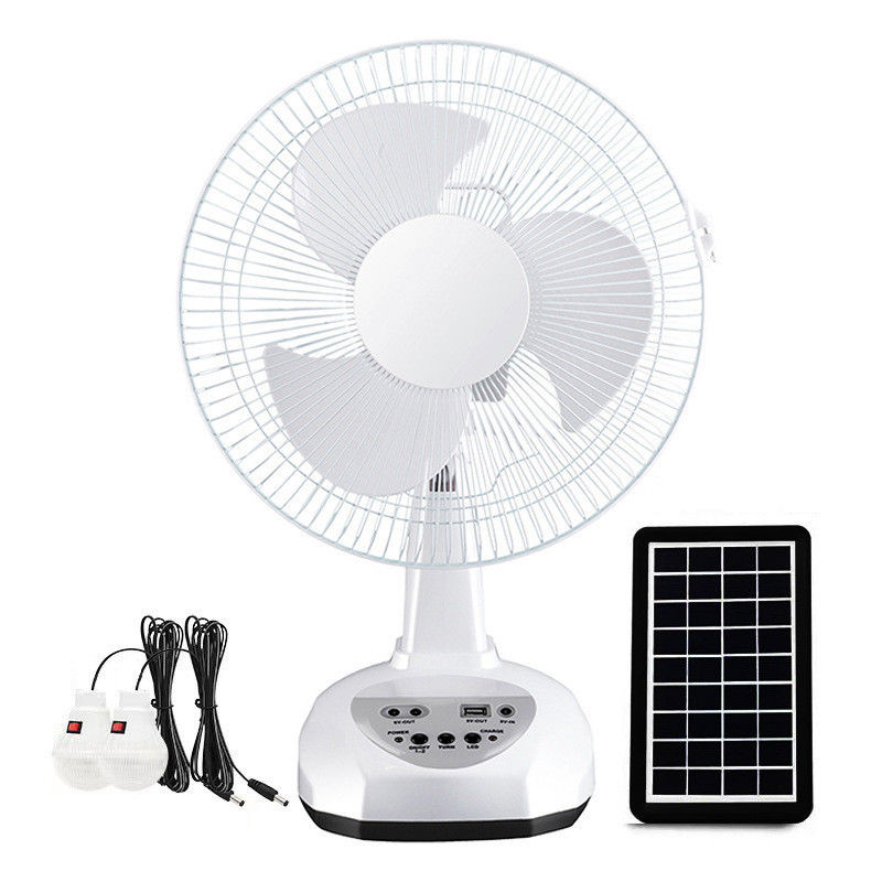 Abmessungen L x W x H 43cm * 27cm * 33.5cm 12 Zoll Solarventilator mit Batterie und LED-Bolle