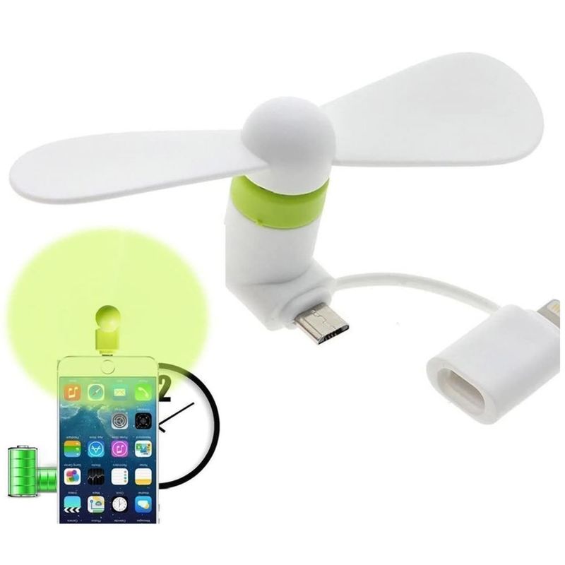 Klappbare tragbare Handyventilator TPE ABS Material 2 in 1 für iPhone Android