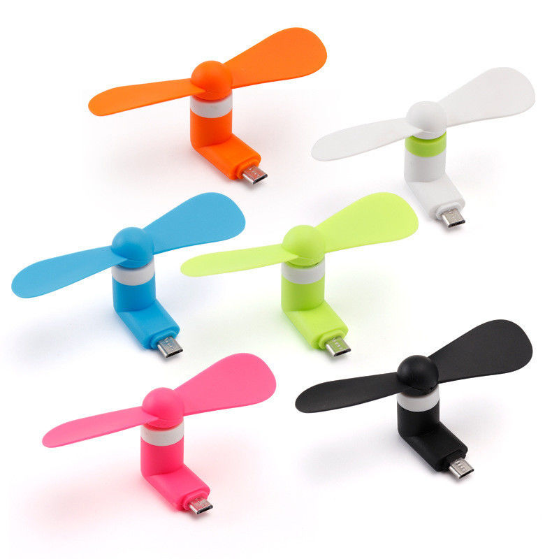 Personalisiertes Logo Mobiltelefon Portable 3 In 1 USB Typ C Fastenkühlung Mini-Ventilator für 15g